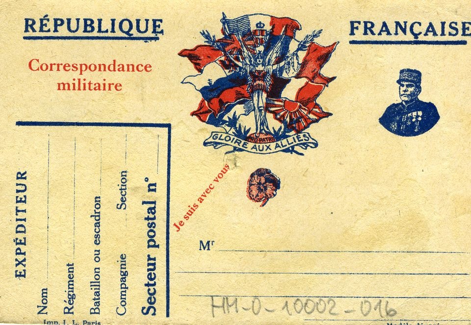 Französische Militärpostkarte (Historisches Museum der Pfalz, Speyer CC BY)