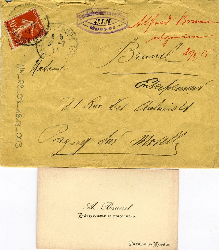 Französischer Brief nach Pagny-sur-Moselle (Historisches Museum der Pfalz, Speyer CC BY)
