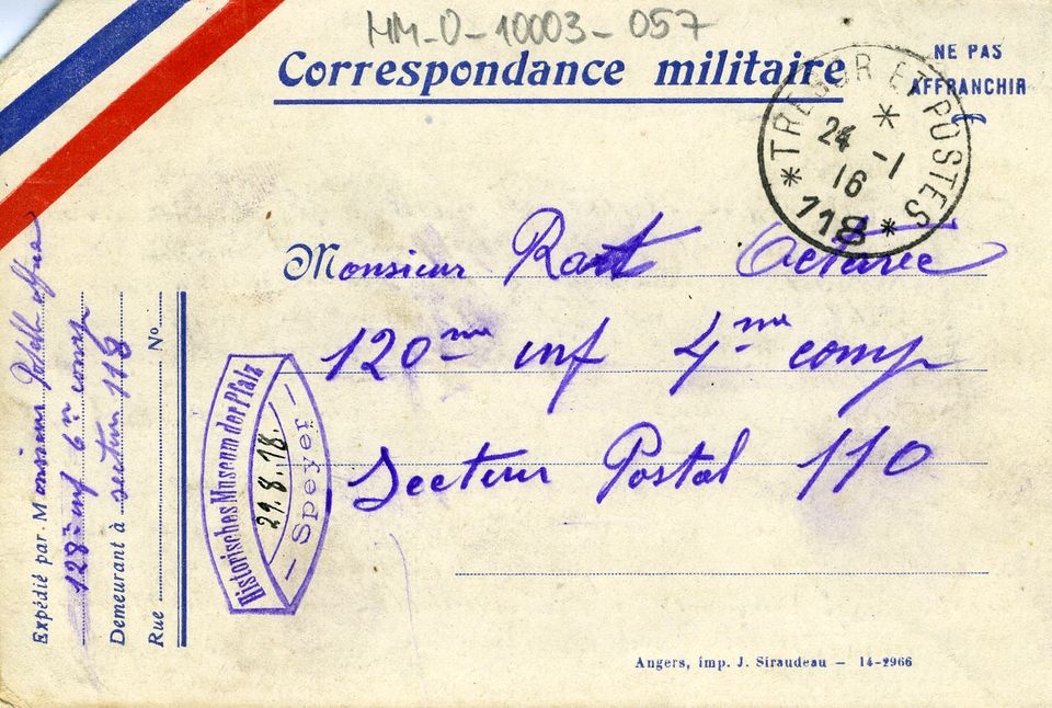 Französische Militärkorrespondenz (Historisches Museum der Pfalz, Speyer CC BY)
