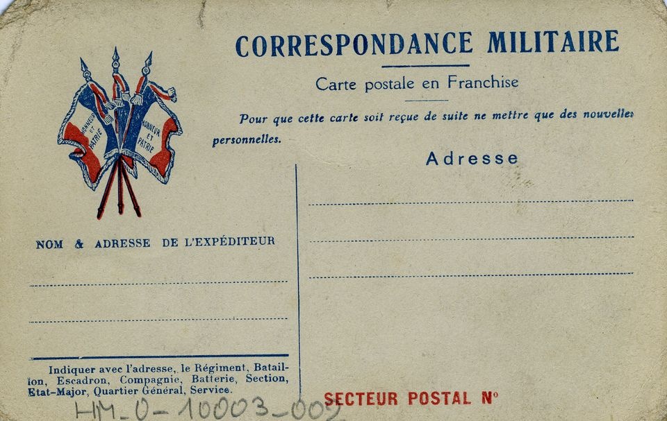 Französische Militärpostkarte (Historisches Museum der Pfalz, Speyer CC BY)