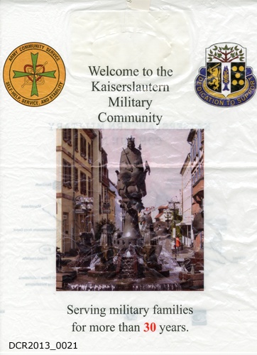Tragetasche, Welcome to the Kaiserslautern Military Community (dc-r docu center ramstein CC BY-NC-SA)