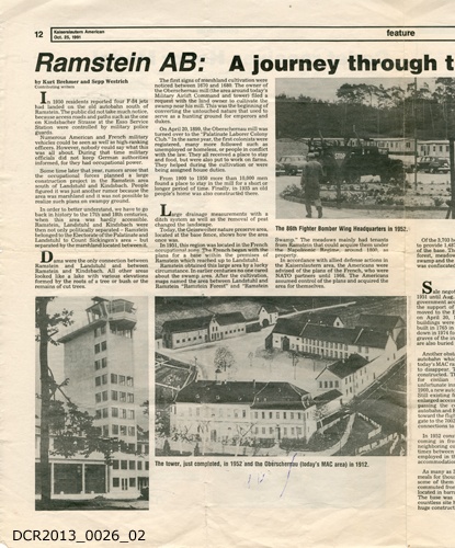 Wochenzeitung, Einzelblatt, Kaiserslautern American,  October 25 1991 (dc-r docu center ramstein CC BY-NC-SA)