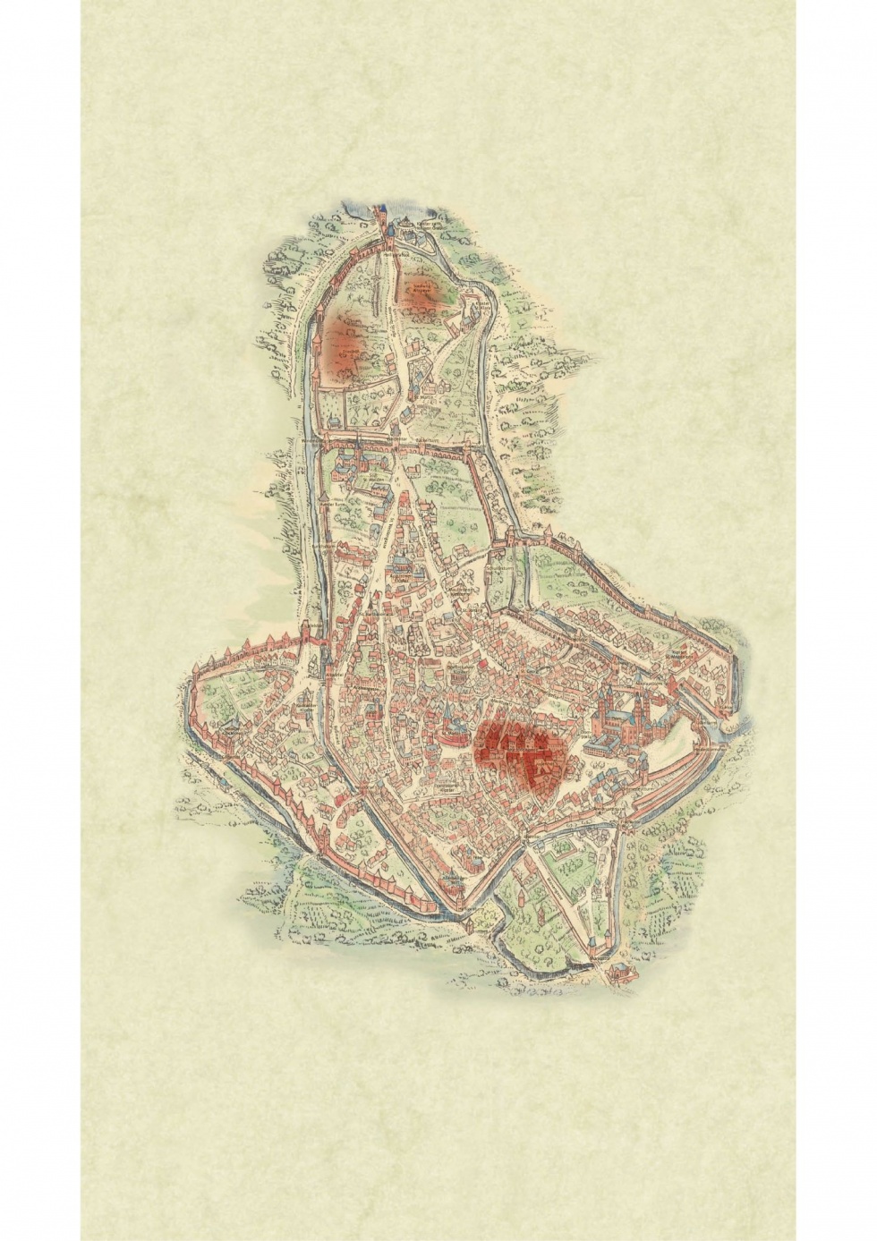 Mittelalterlicher Stadtplan von Speyer (Hermann G. Klein Verlag, Speyer CC BY-NC-SA)