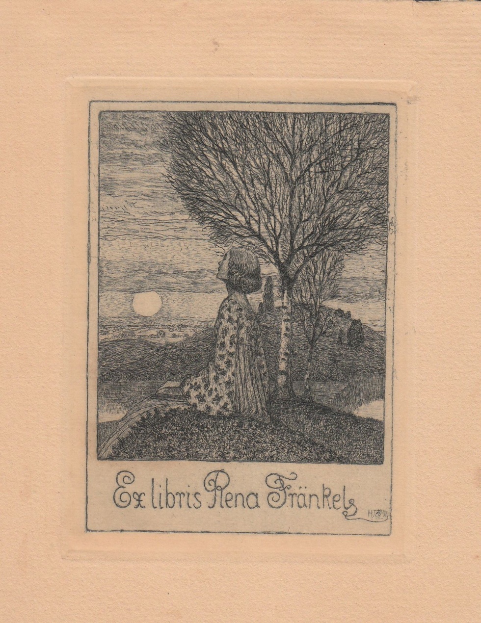 Exlibris Rena Fränkel (Gutenberg-Museum CC BY-NC-SA)