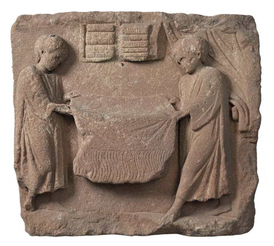 Relief mit Tuchprobe (Rheinisches Landesmuseum Trier CC BY-NC-SA)
