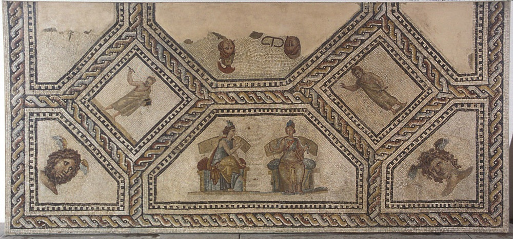 Mosaik mit Göttern, Musen und Rednern (Rheinisches Landesmuseum Trier CC BY-NC-SA)