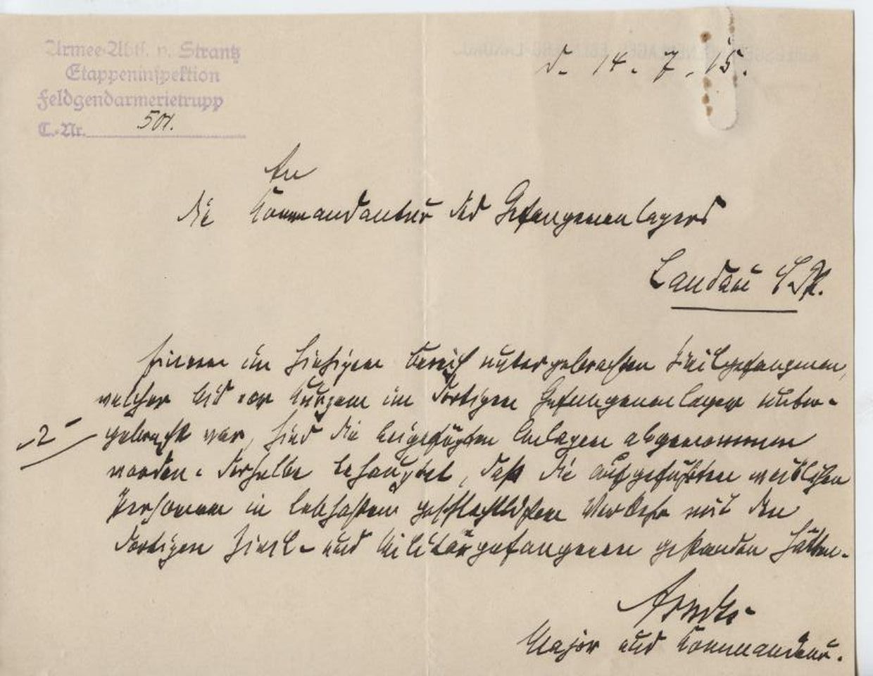 Anschreiben, handschriftlich (Historisches Museum der Pfalz, Speyer CC BY)