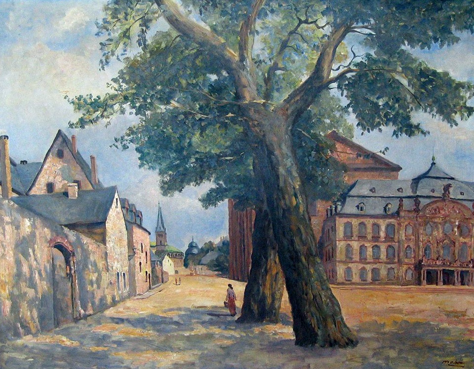 Ansicht des Palastgartens (Stadtmuseum Simeonstift Trier CC BY-NC-ND)