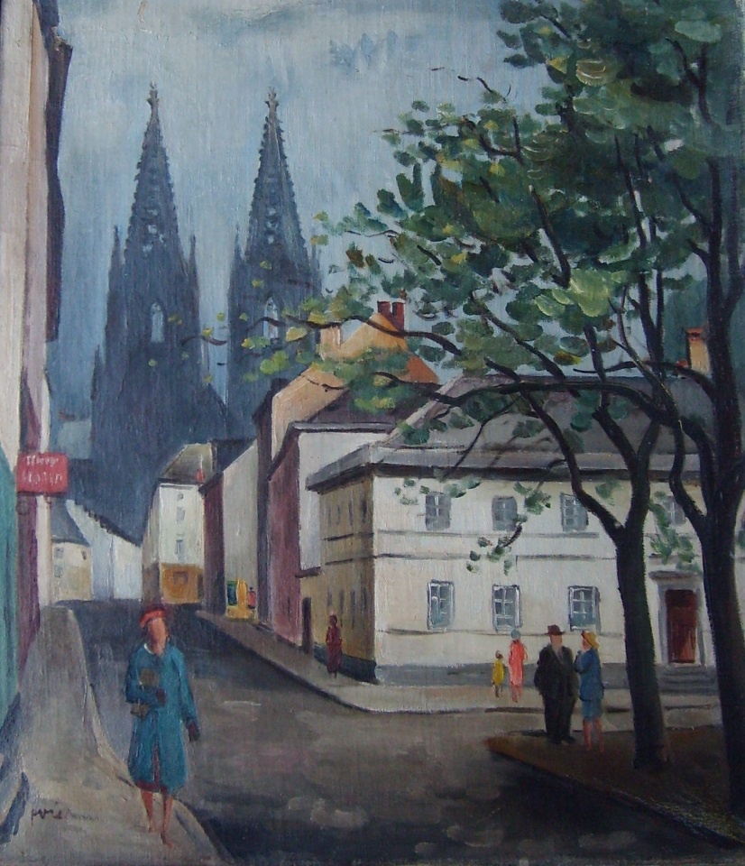 Blick auf den Dom (Stadtmuseum Simeonstift Trier RR-R)