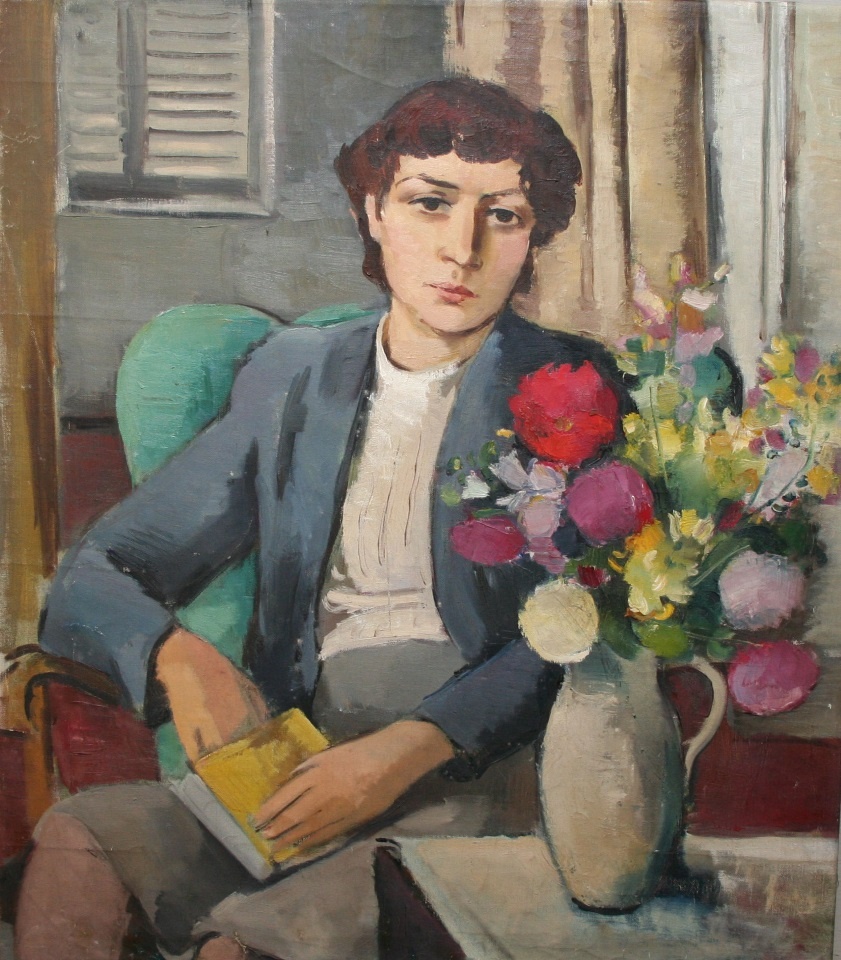 Frau im grünen Sessel (Stadtmuseum Simeonstift Trier RR-R)