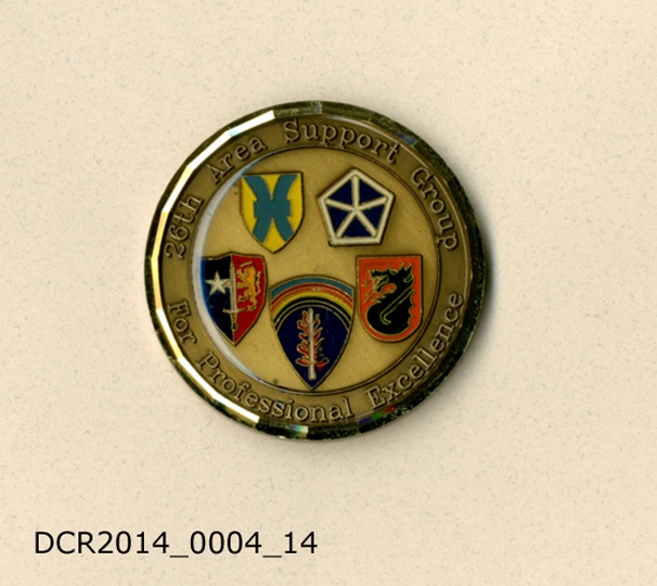 Gedenkmünze, Group Commander’s Coin, 26th Area Support Group (dc-r docu center ramstein CC BY-NC-SA)