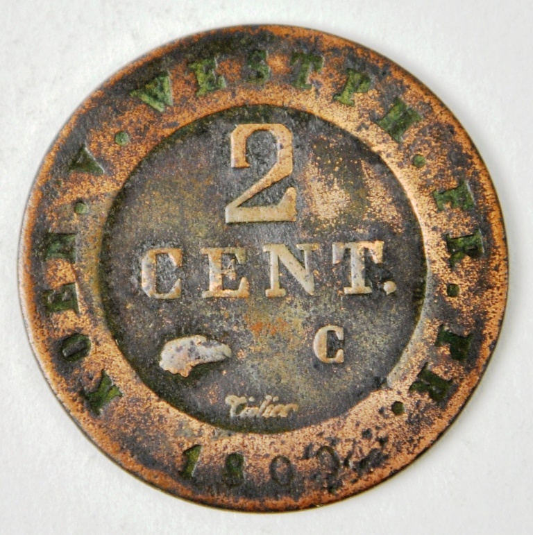 2 Cent 1809 Westfalen (Blüchermuseum Kaub CC BY-NC-SA)