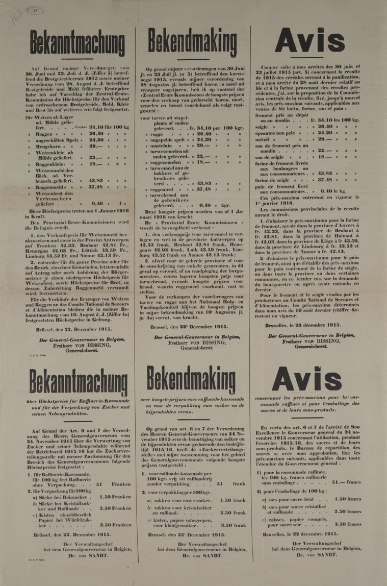 Bekanntmachung, dreisprachig (Historisches Museum der Pfalz, Speyer CC BY)