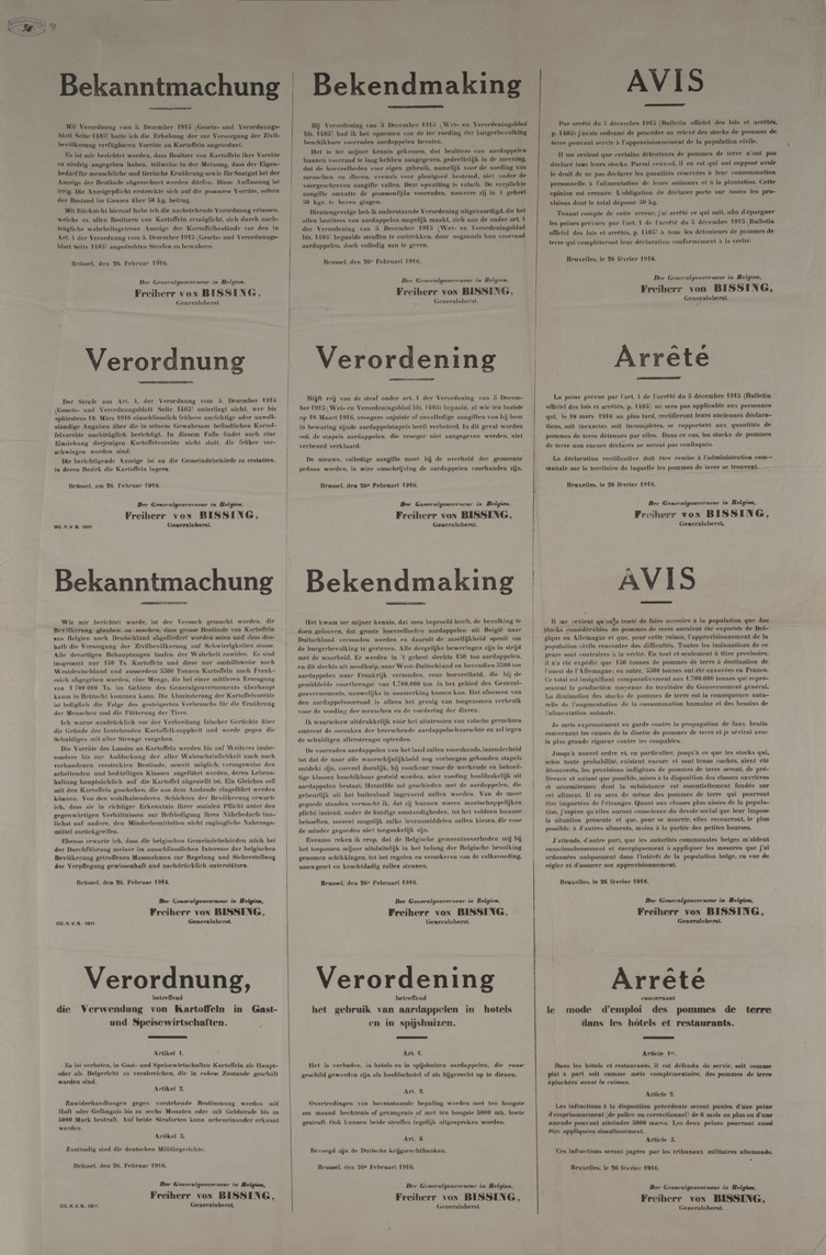 Verordnung und Bekanntmachung, dreisprachig (Historisches Museum der Pfalz, Speyer CC BY)
