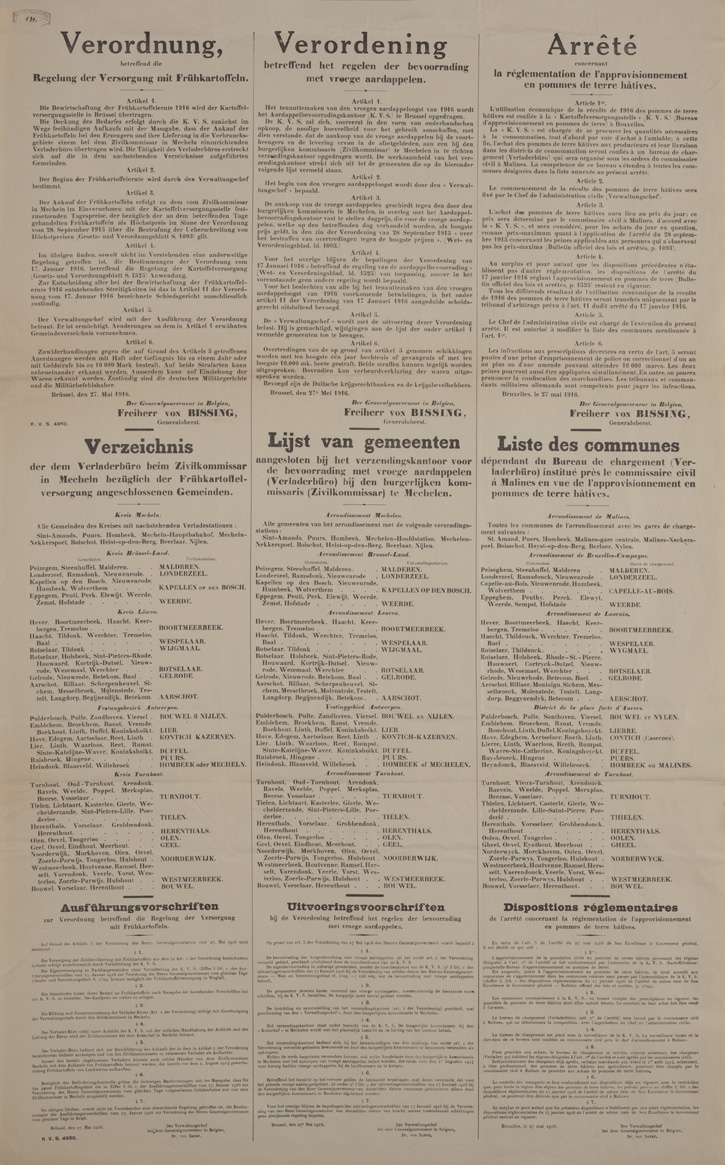 Verordnung und Verzeichnis, dreisprachig (Historisches Museum der Pfalz, Speyer CC BY)