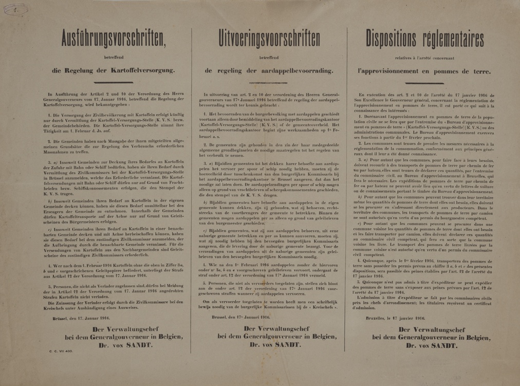 Ausführungsvorschriften, dreisprachig (Historisches Museum der Pfalz, Speyer CC BY)