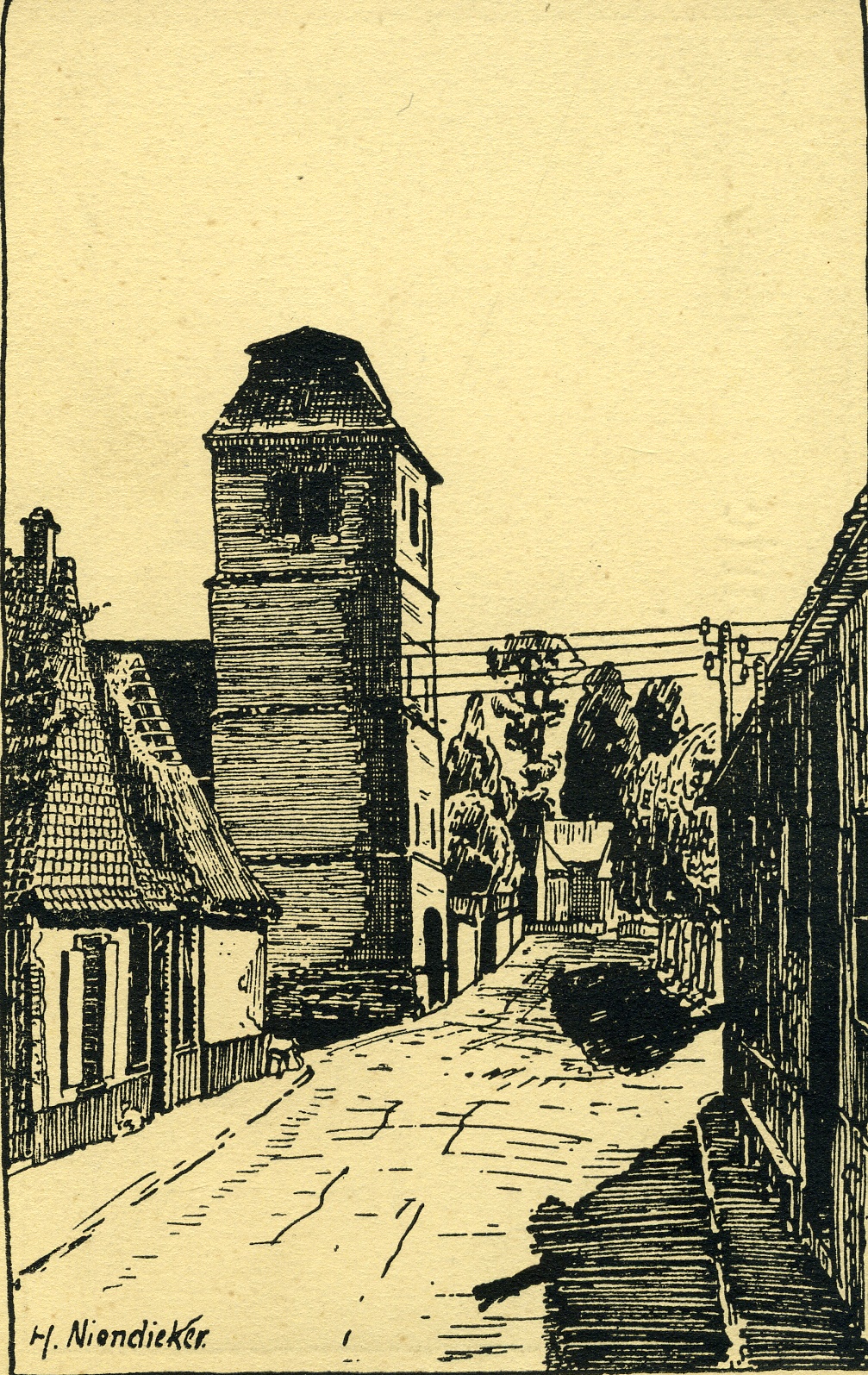 Postkarte "Dorfansicht" (Historisches Museum der Pfalz, Speyer CC BY)
