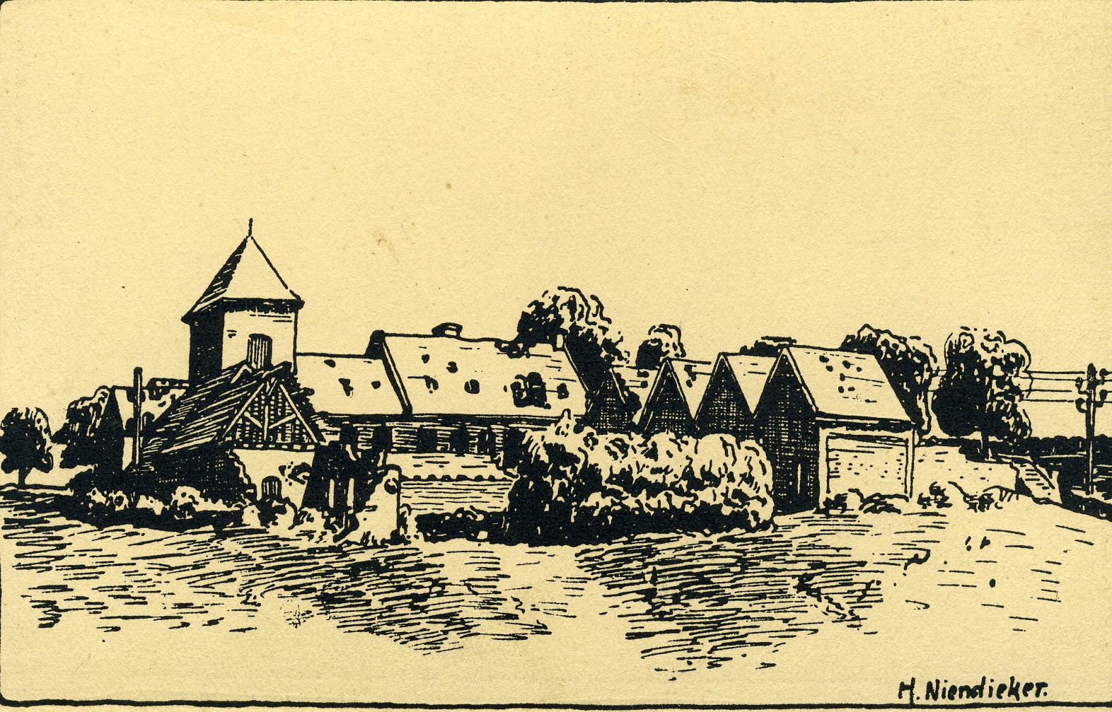 Postkarte "Ferme Vierville" (Historisches Museum der Pfalz, Speyer CC BY)
