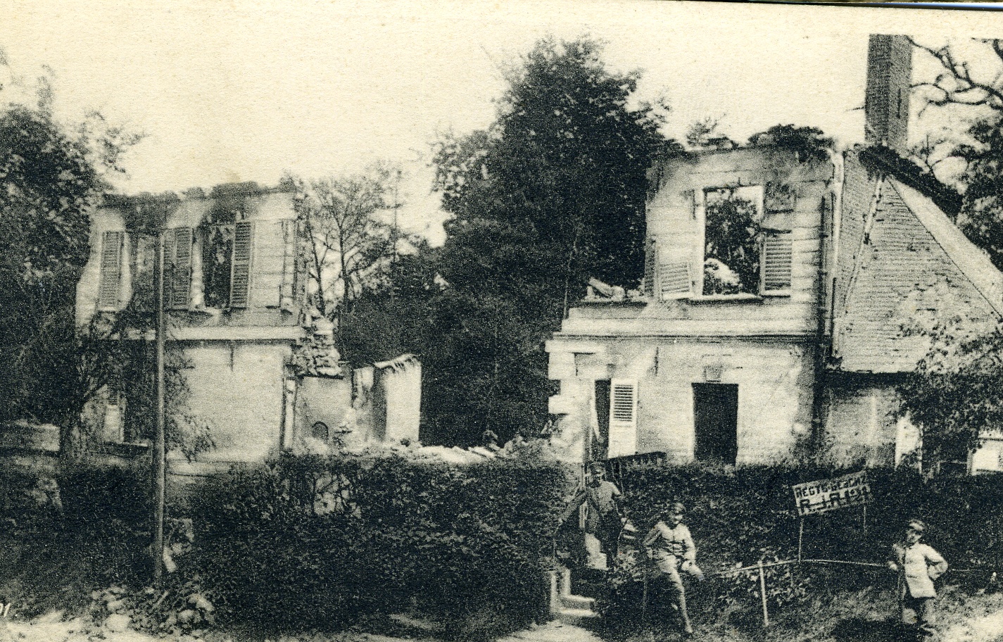 Feldpostkarte "zerstörtes Haus" (Historisches Museum der Pfalz, Speyer CC BY)