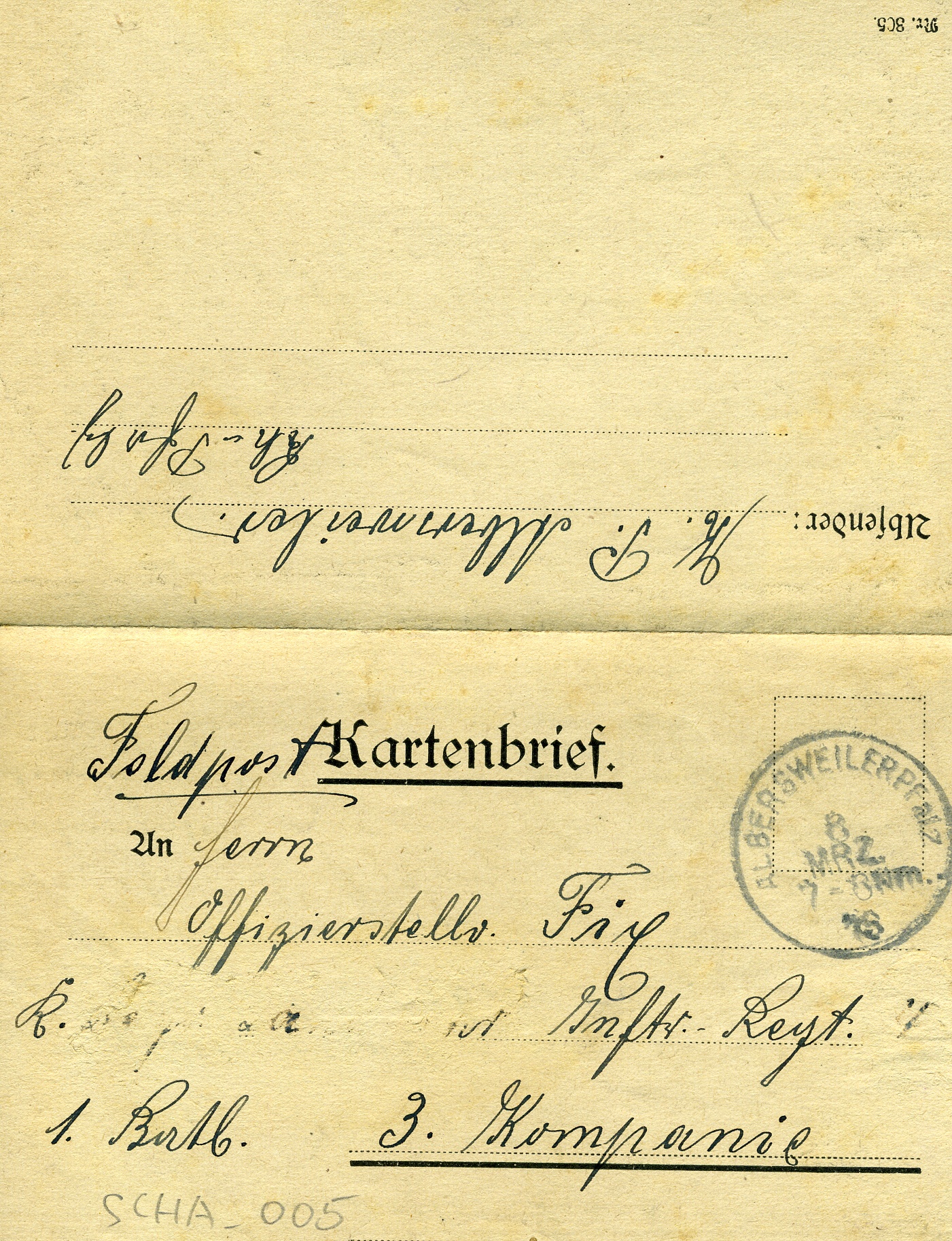 Feldpost (-Kartenbrief) (Historisches Museum der Pfalz, Speyer CC BY)
