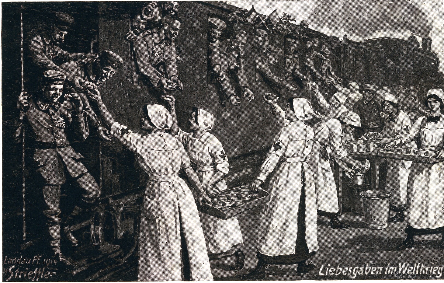 Bildpostkarte "Liebesgaben im Weltkrieg" (Historisches Museum der Pfalz, Speyer CC BY)