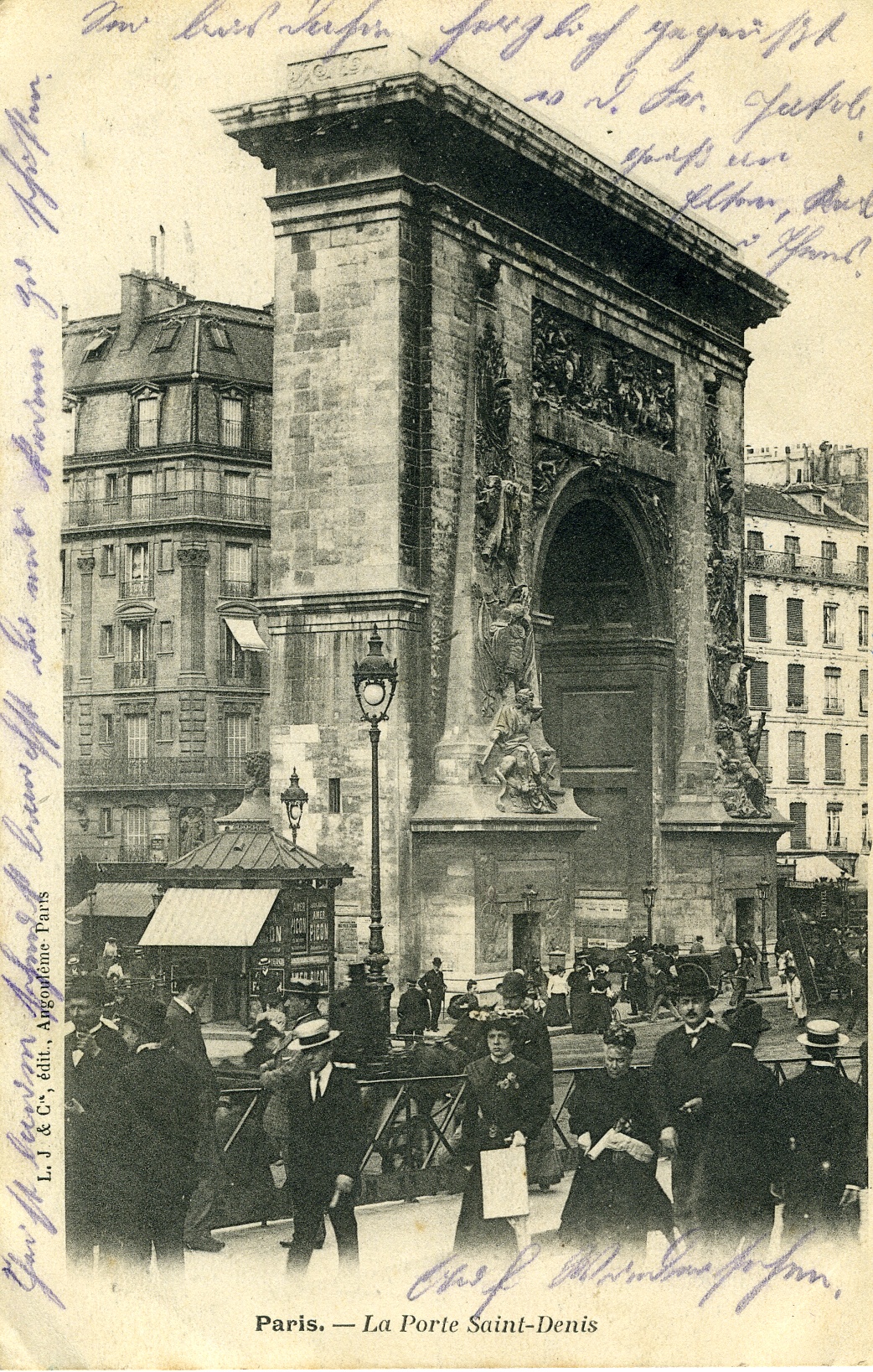 Feldpostkarte "Paris, La Porte Saint-Denis" (Historisches Museum der Pfalz, Speyer CC BY)