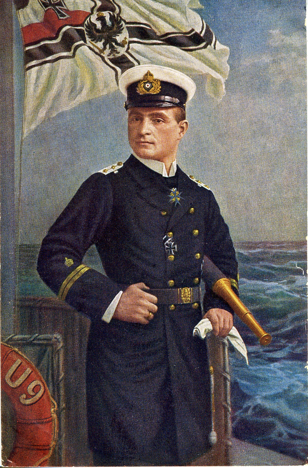 Postkarte "Kapitänleutnant Weddigen" (Historisches Museum der Pfalz, Speyer CC BY)