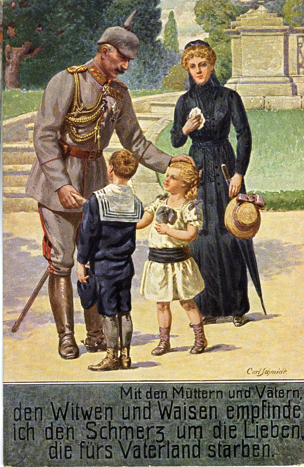 Postkarte "Mit den Müttern und Vätern" (Historisches Museum der Pfalz, Speyer CC BY)