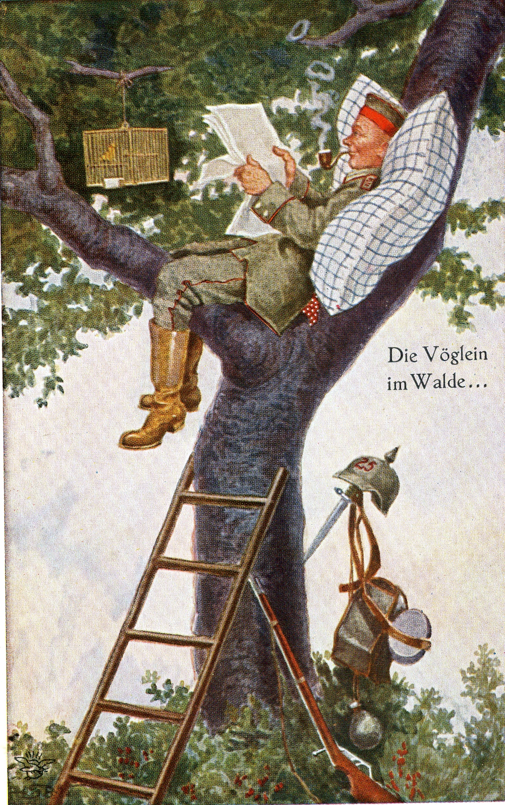 Postkarte "Die Vöglein im Walde" (Historisches Museum der Pfalz, Speyer CC BY)