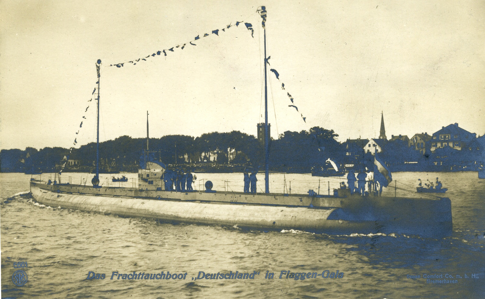 Fotopostkarte "Frachttauchboot Deutschland" (Historisches Museum der Pfalz, Speyer CC BY)