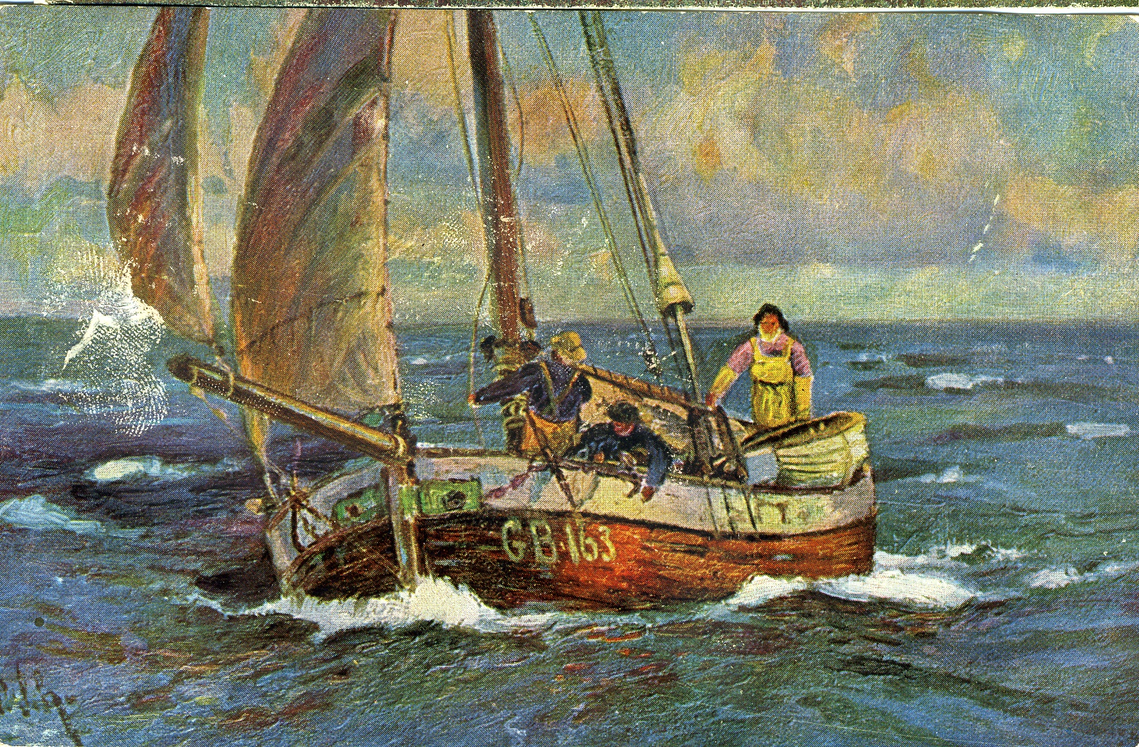 Feldpostkarte "Segelboot" (Historisches Museum der Pfalz, Speyer CC BY)