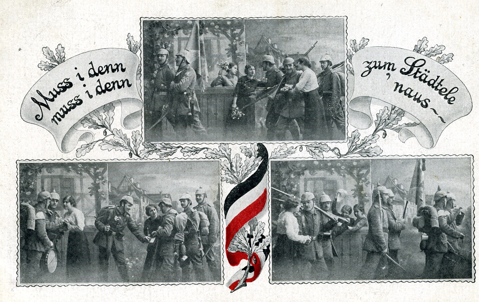 Feldpostkarte "Muss i denn..." (Historisches Museum der Pfalz, Speyer CC BY)