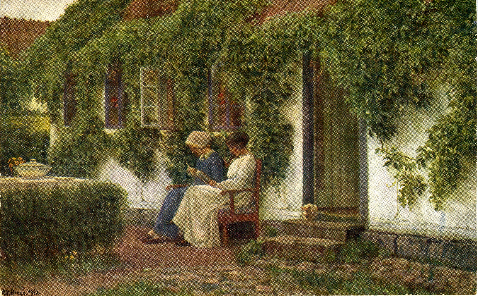 Postkarte "Gemälde Alfred Broge" (Historisches Museum der Pfalz, Speyer CC BY)