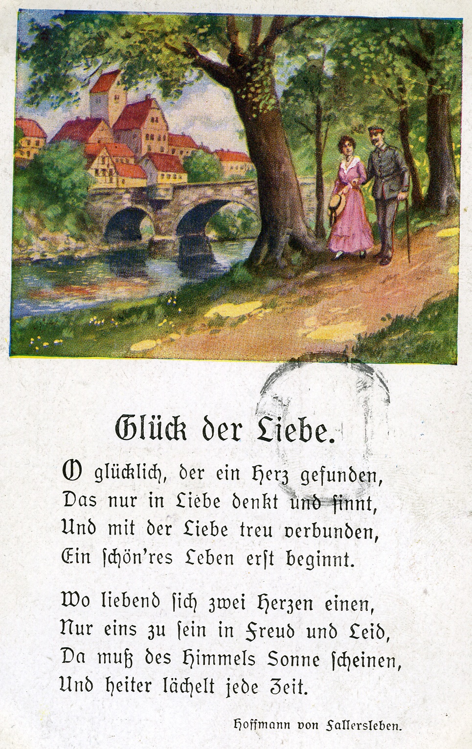 Feldpostkarte "Gedicht Hoffman von Fallersleben" (Historisches Museum der Pfalz, Speyer CC BY)