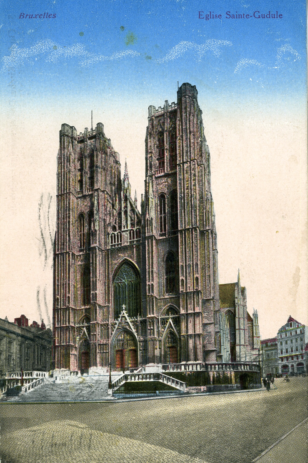 Feldpostkarte "St. Gudula, Brüssel" (Historisches Museum der Pfalz, Speyer CC BY)