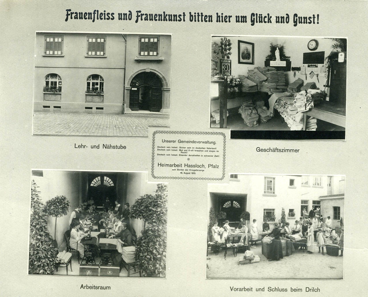Postkarte "Frauenfleiss und Frauenkunst" (Historisches Museum der Pfalz, Speyer CC BY)