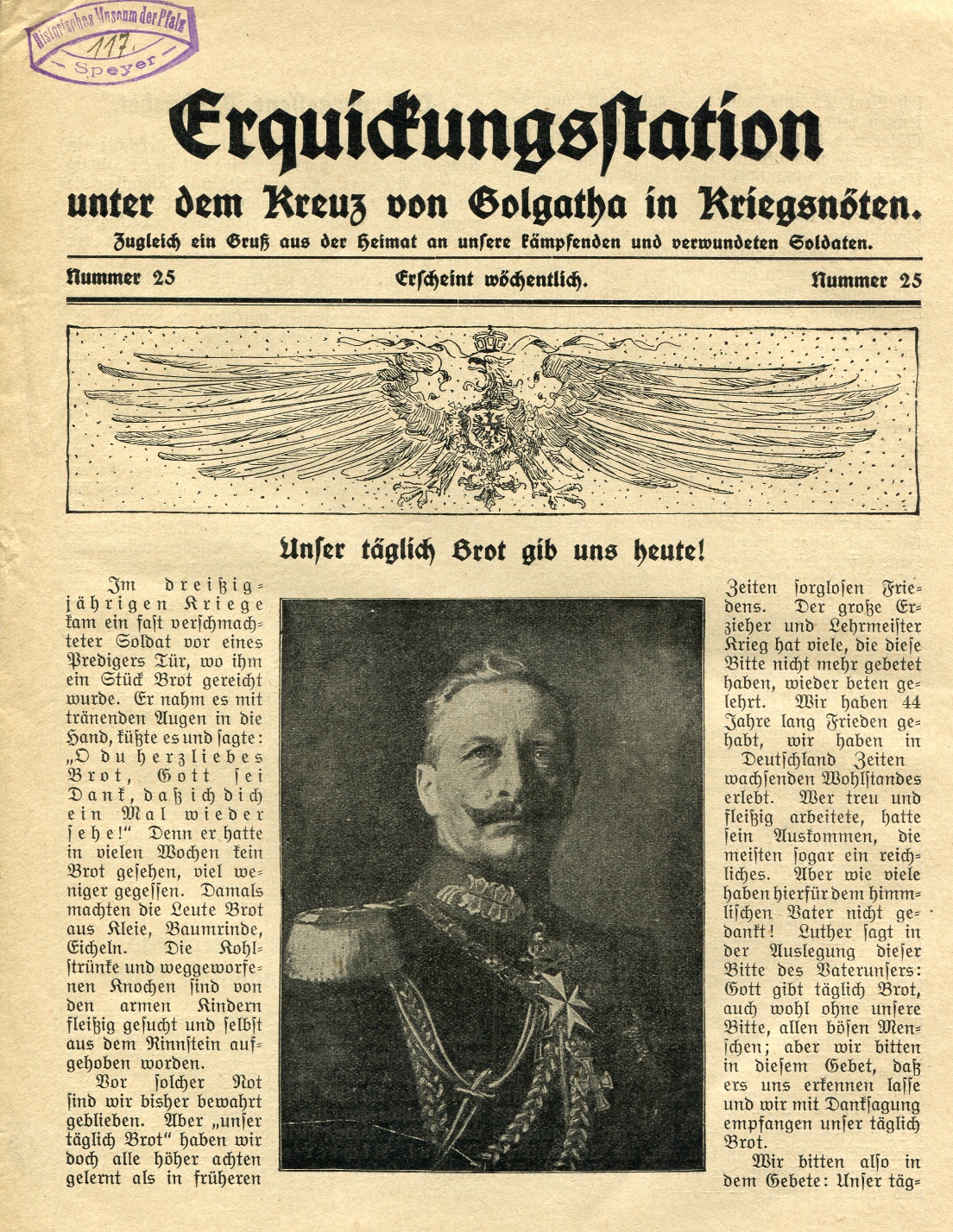 Missionsblatt "Erquickungsstation Nr. 25" (Historisches Museum der Pfalz, Speyer CC BY-NC-ND)