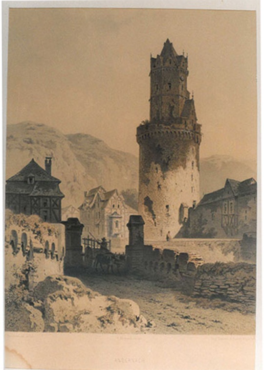Fotografie eines Gemäldes des Runden Turms (Stadtmuseum Andernach CC BY-NC-SA)