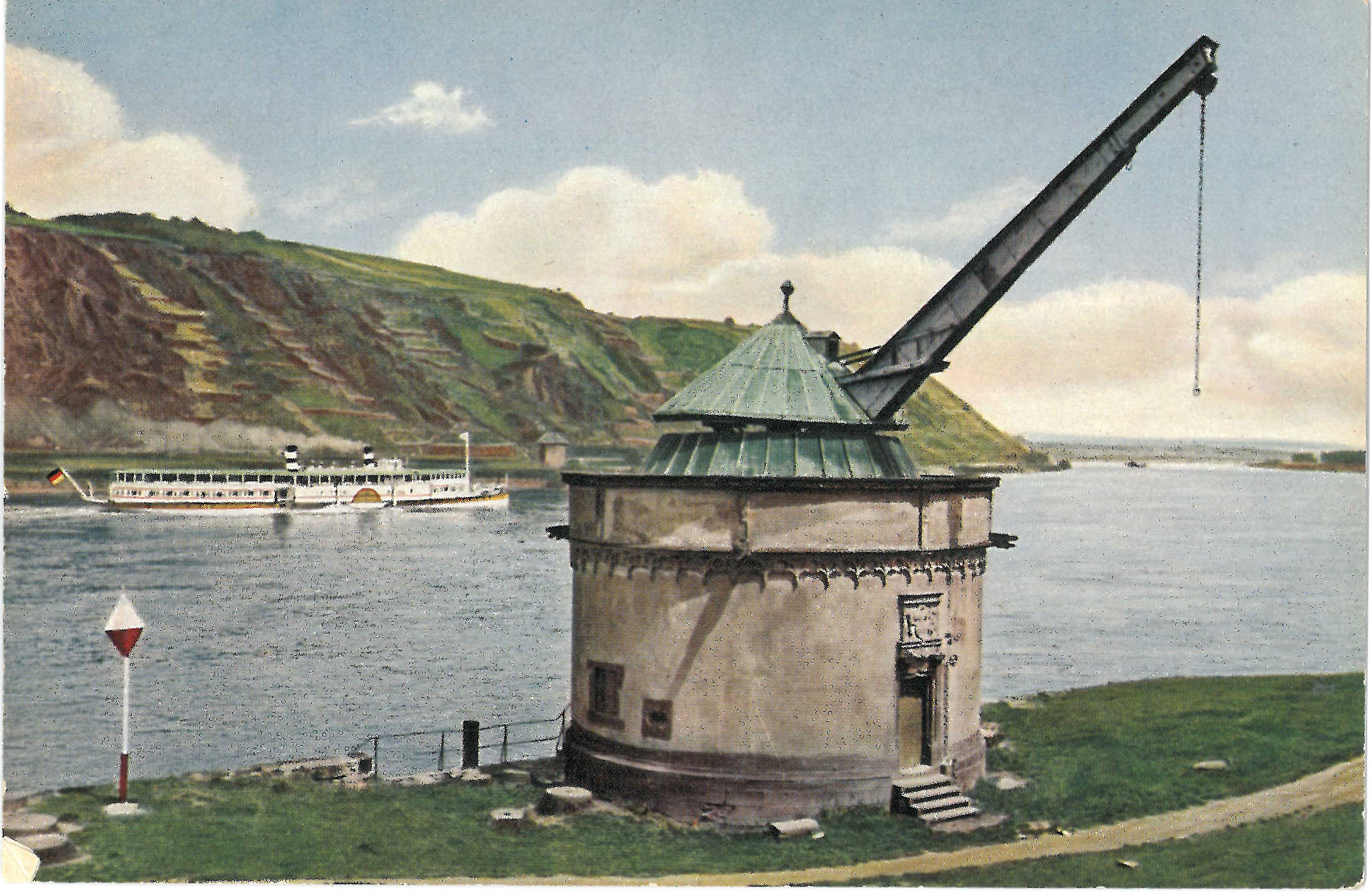 Postkarte mit Abbildung des Alten Krahnen (Stadtmuseum Andernach CC BY-NC-SA)