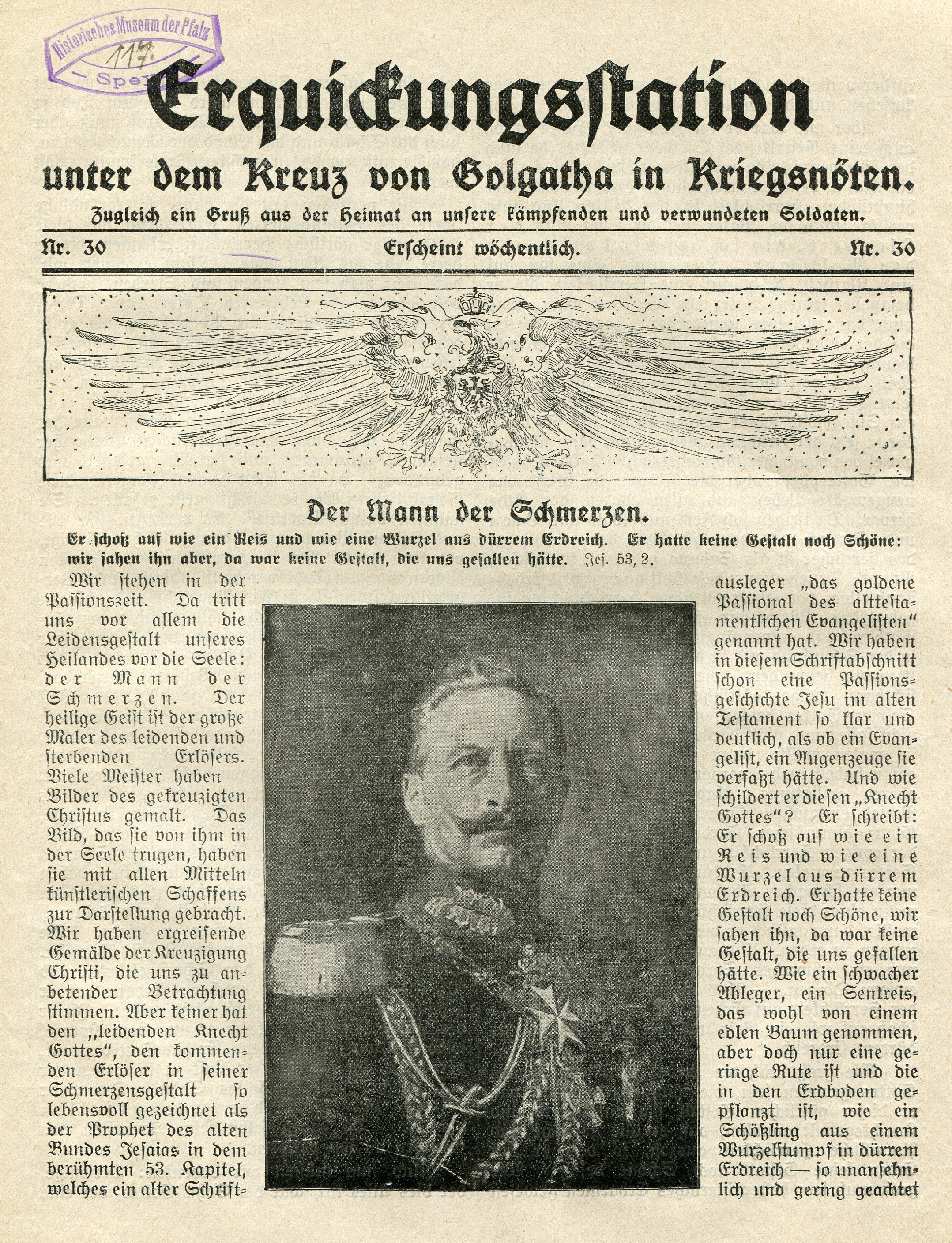 Missionsblatt "Erquickungsstation Nr. 30" (Historisches Museum der Pfalz, Speyer CC BY-NC-ND)