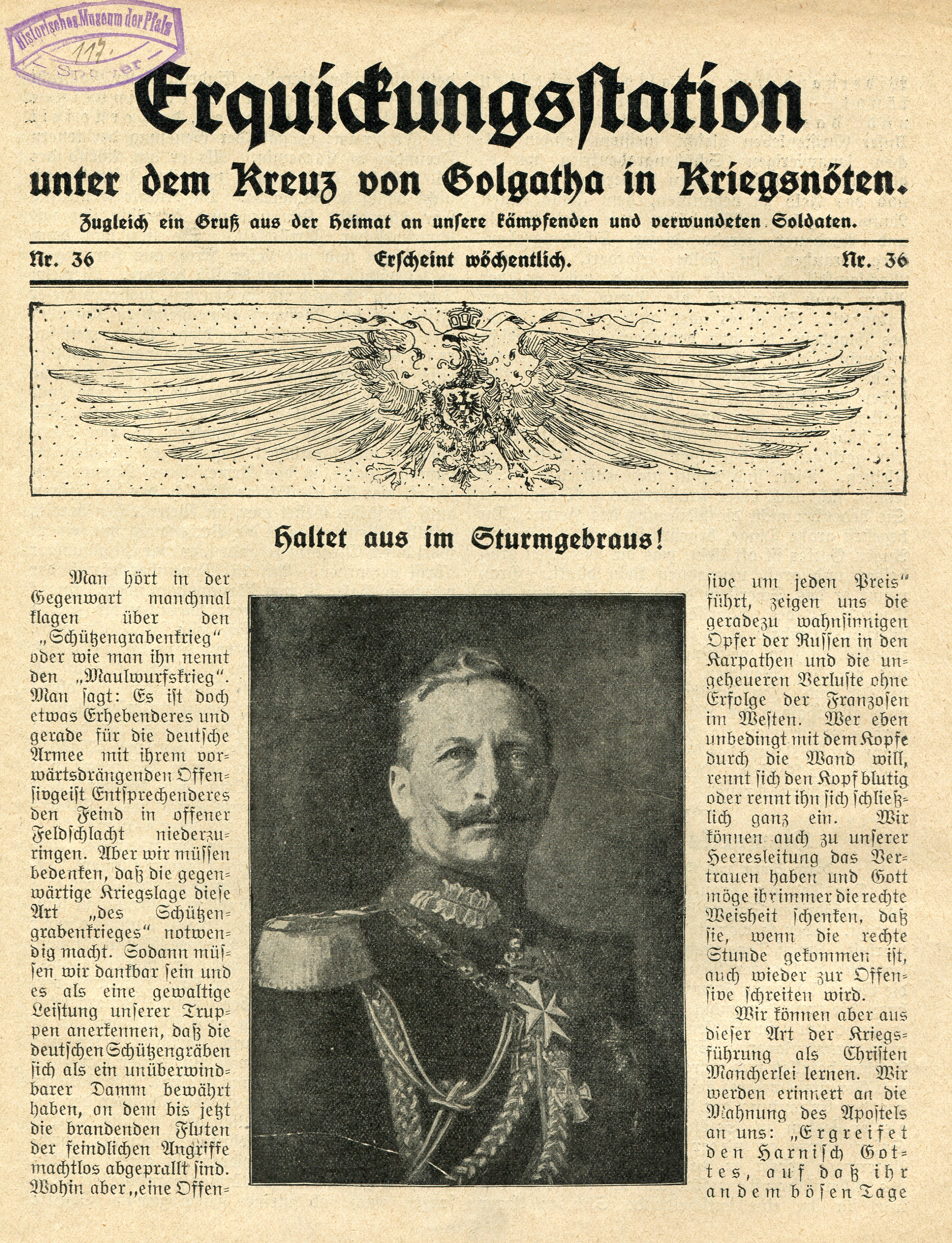 Missionsblatt "Erquickungsstation Nr. 36" (Historisches Museum der Pfalz, Speyer CC BY-NC-ND)
