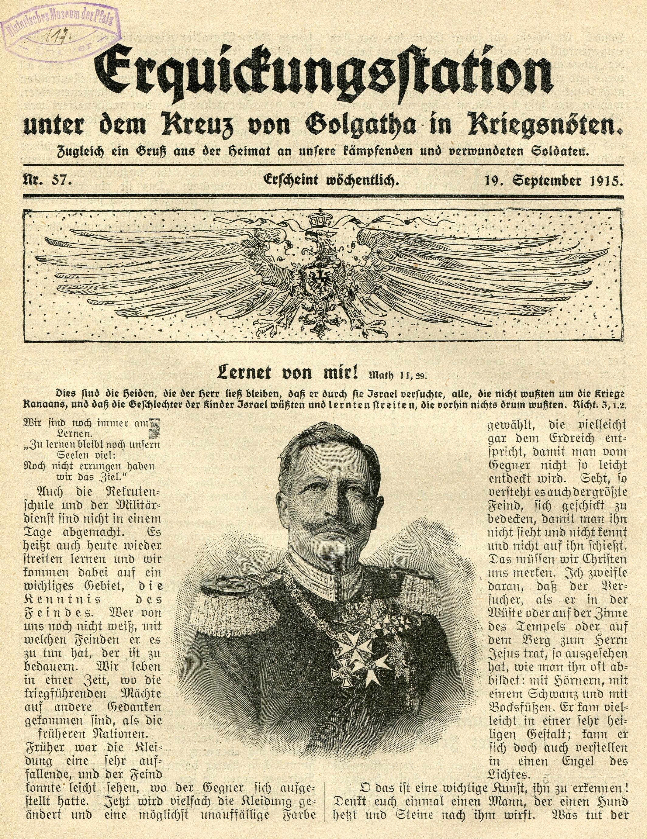 Missionsblatt "Erquickungsstation Nr. 57" (Historisches Museum der Pfalz, Speyer CC BY-NC-ND)