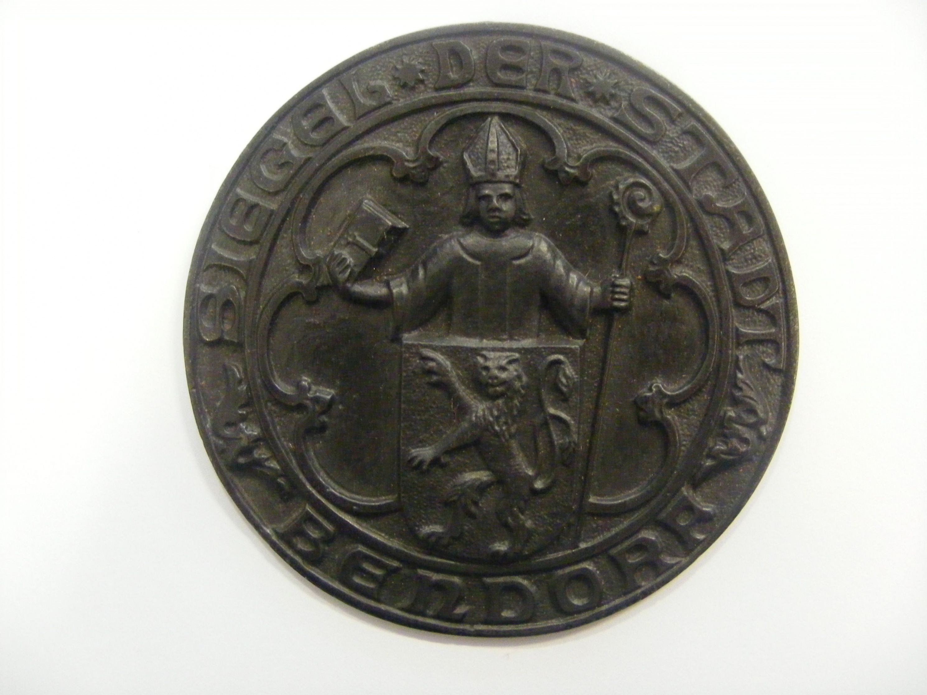 Medaillon "Siegel der Stadt Bendorf" (Rheinisches Eisenkunstguss-Museum CC BY-NC-SA)