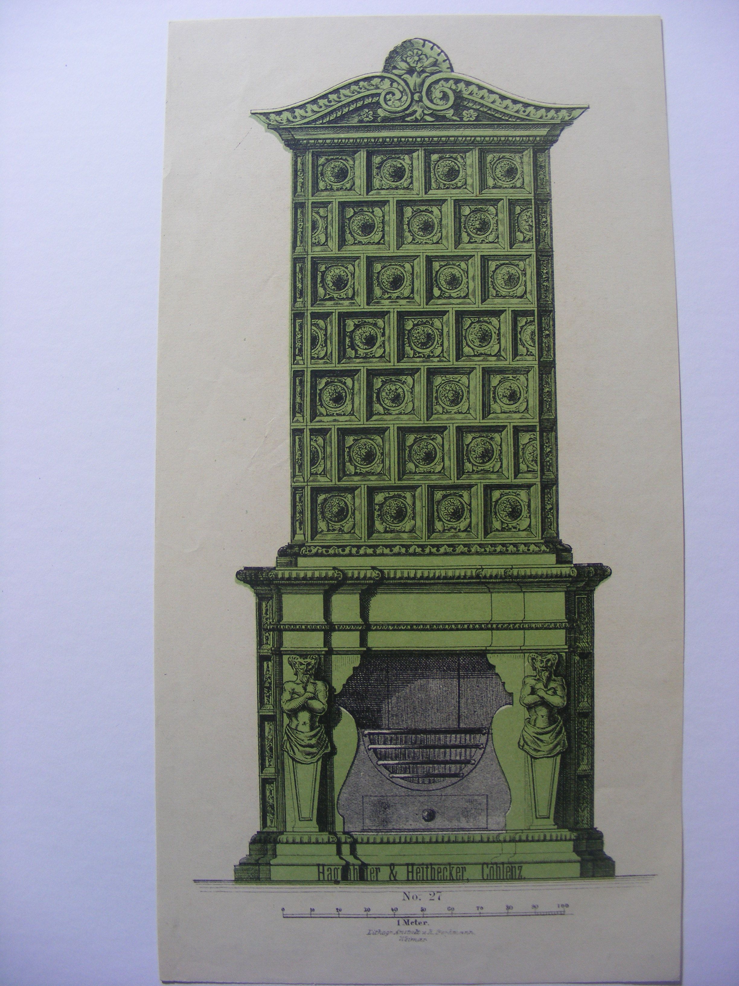 Lithographie Ofenmodell Nr. 27 (Rheinisches Eisenkunstguss-Museum CC BY-NC-SA)