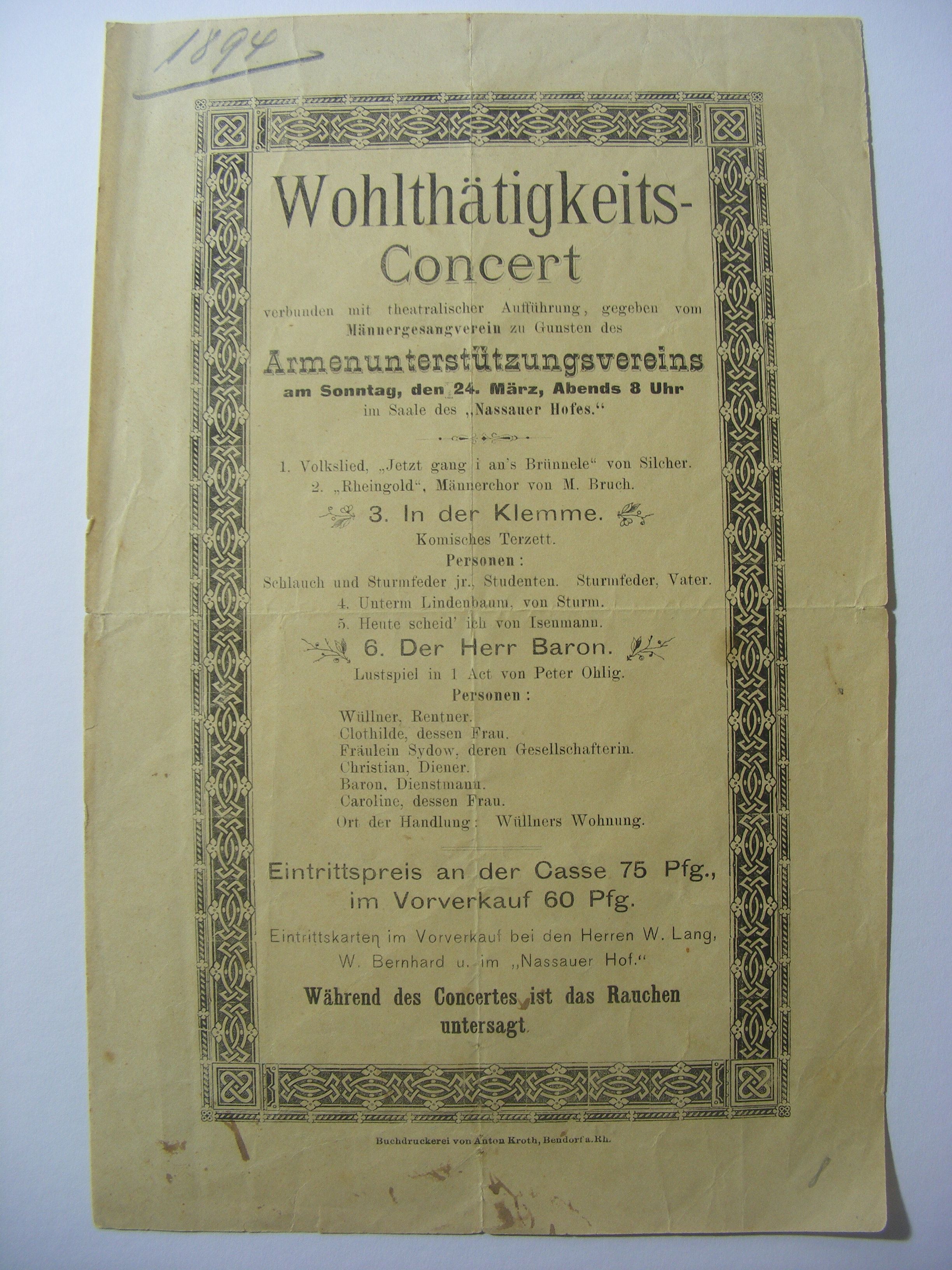 Wohltätigkeitskonzert 1894 (Rheinisches Eisenkunstguss-Museum CC BY-NC-SA)