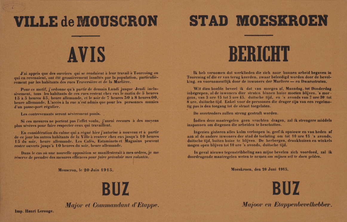 Bekanntmachung Mouscron (Historisches Museum der Pfalz, Speyer CC BY)