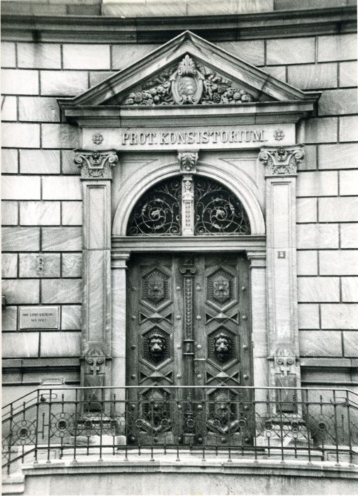 Fotografie "Protestantisches Konsistorium (Portal)" (Historisches Museum der Pfalz, Speyer CC BY-NC)