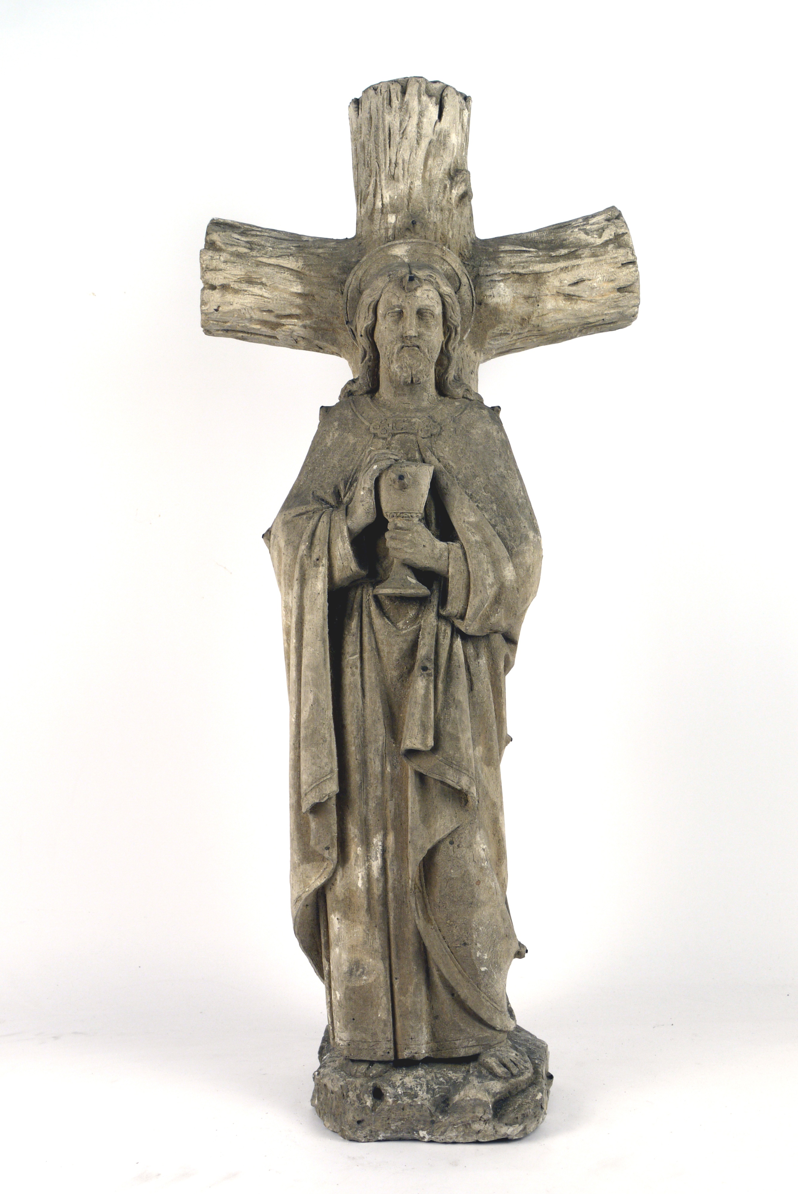 Jesus vor Holzkreuz (Historisches Museum der Pfalz, Speyer CC BY)