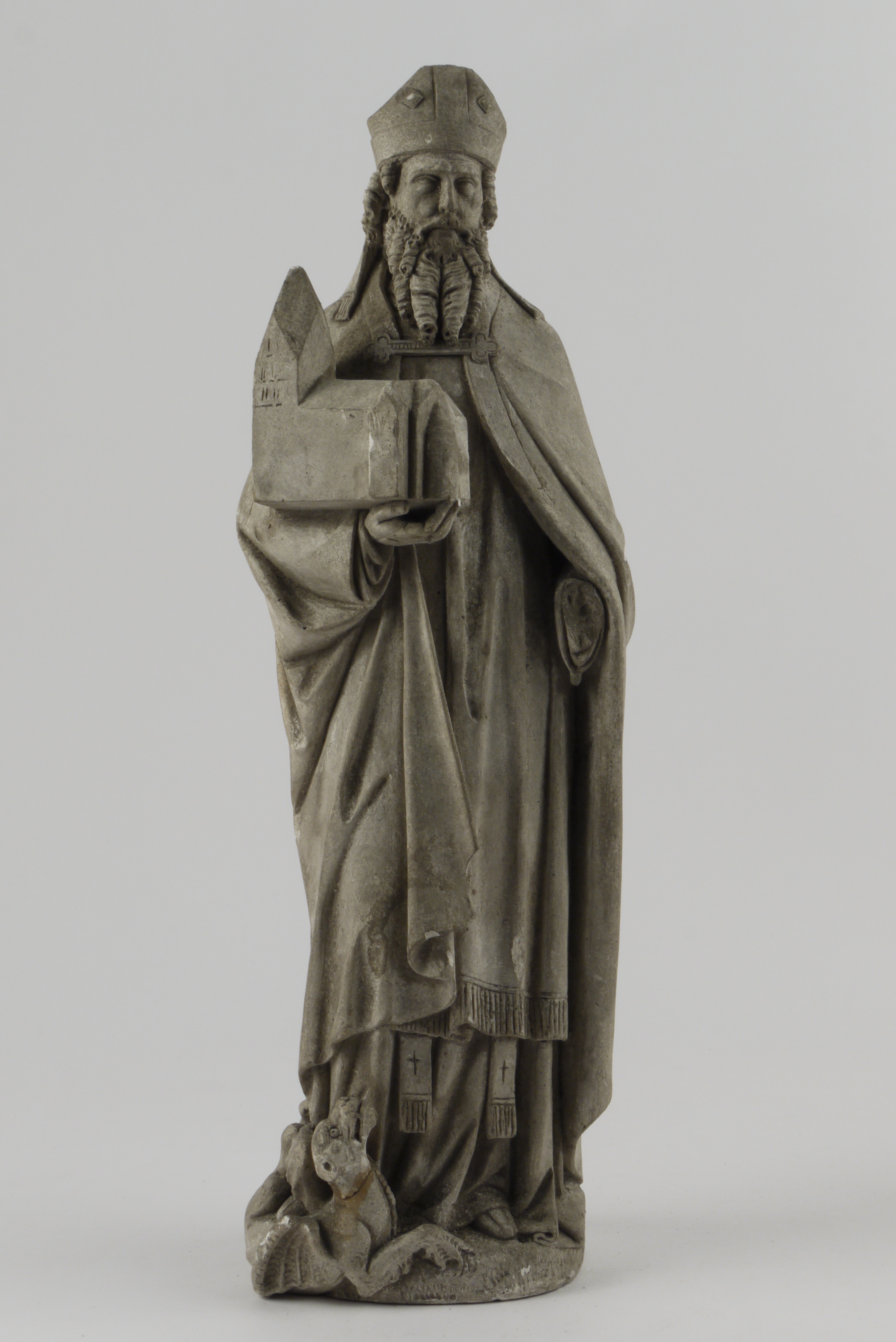 Stifterfigur/Bischof mit Kirchenmodell (Historisches Museum der Pfalz, Speyer CC BY)