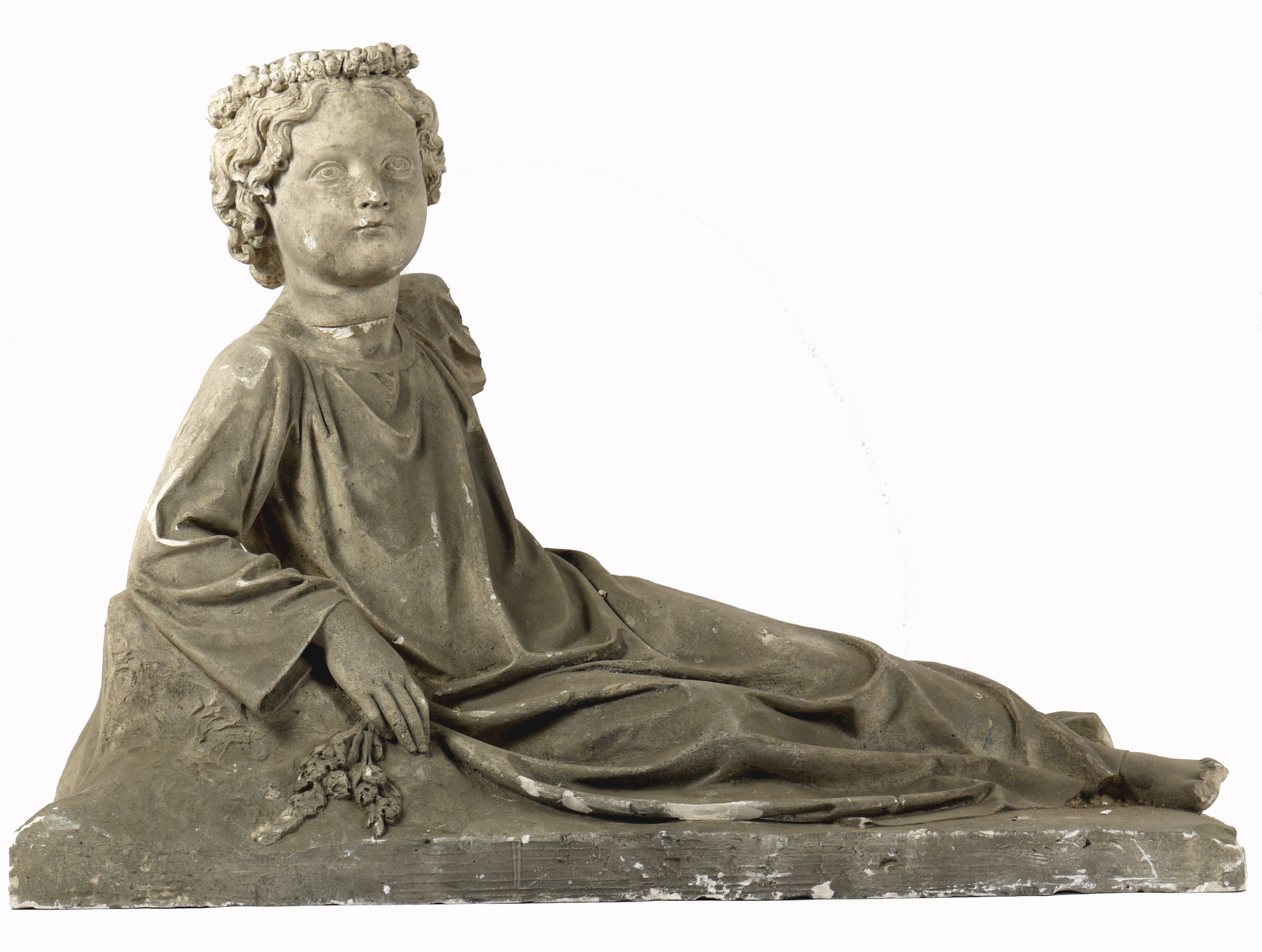 Kind mit Blütenkranz/Grabmal eines Kindes (Historisches Museum der Pfalz, Speyer CC BY)